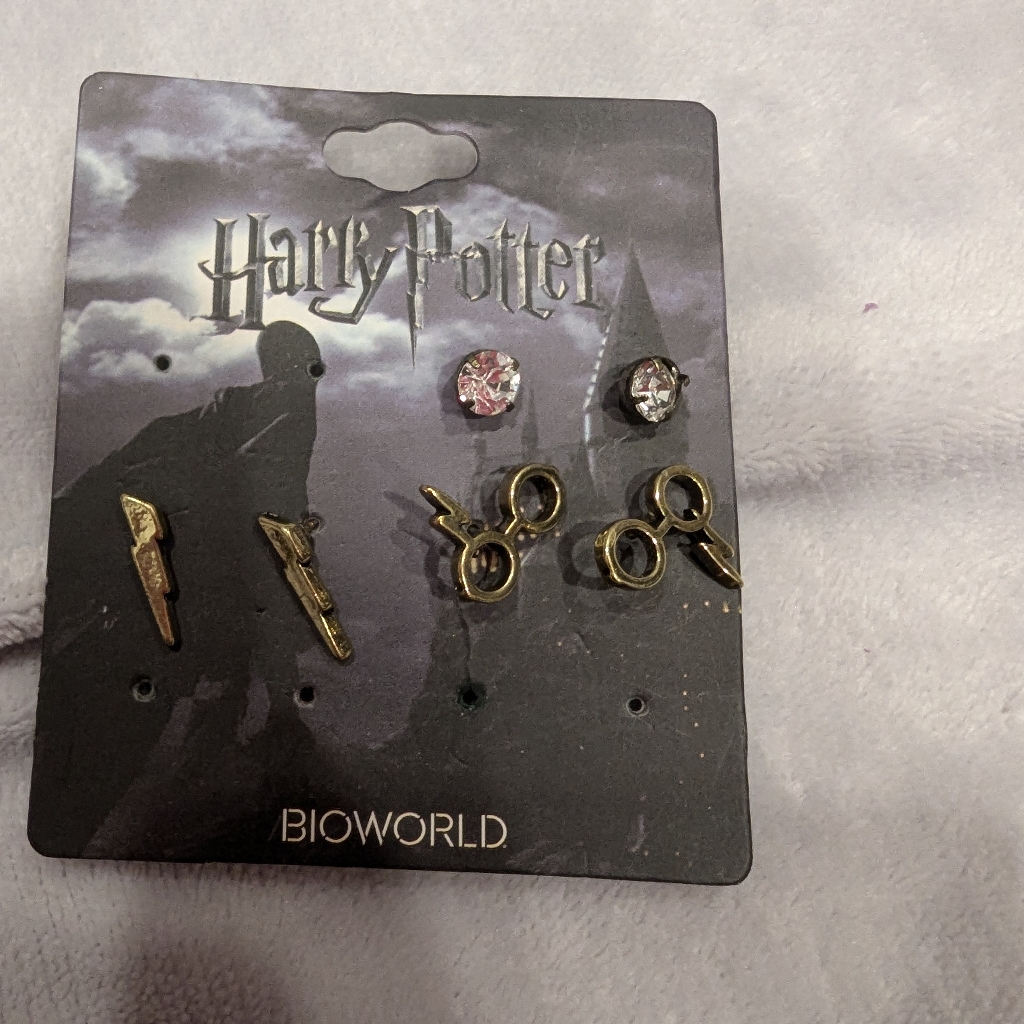 5/$20 Bioworld Harry Potter Stud Pierced Earrings 3 Pairs